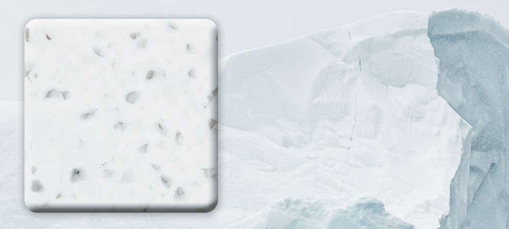 На фото - искусственный камень TRISTONE цвет Antarctic Ice TS-101 цвет Antarctic Ice TS-101