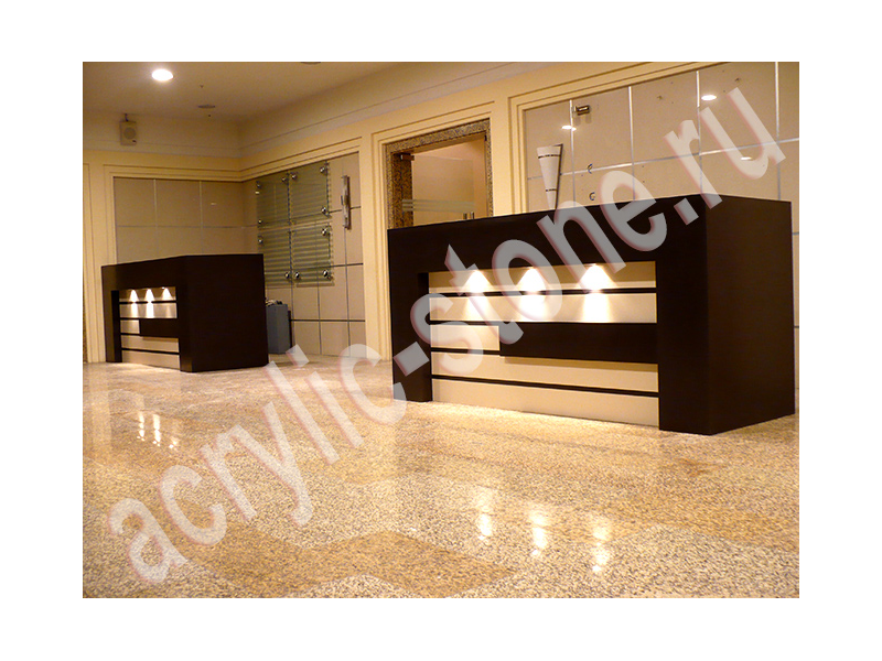 Reception из искусственного камня Akrilika: фото