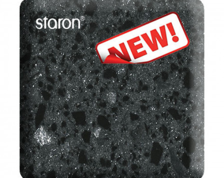 Искусственный камень Samsung​ Staron FC188 Caviar: фото