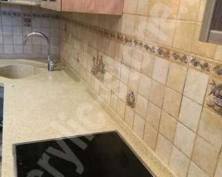 Фото Столешница из искусственного камня с интегрированной (утопленной) мойкой