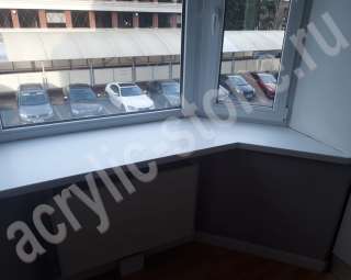 Фото Угловые подоконники из искусственного камня