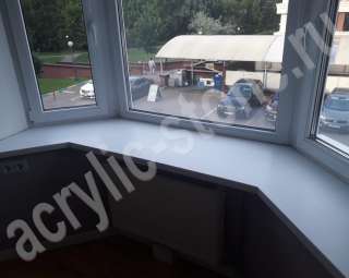 Фото Угловые подоконники из искусственного камня