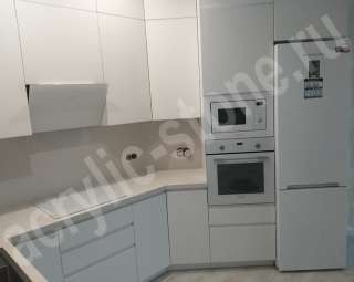 Фото Угловая столешница из акрилового камня Hanex