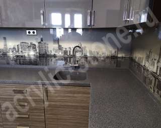 Фото Столешница для кухни из искусственного камня с литой мойкой LG HI-MACS