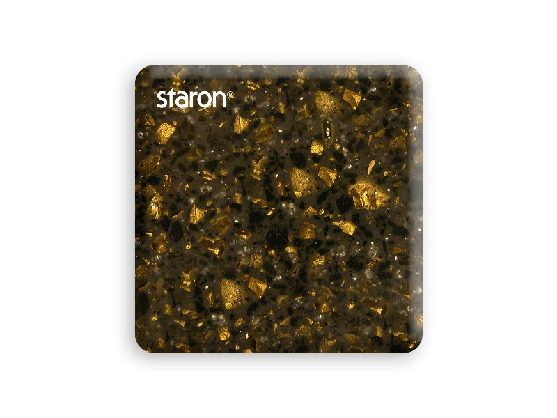 Искусственный камень Samsung​ Staron fg 196 Gold Leaf: фото