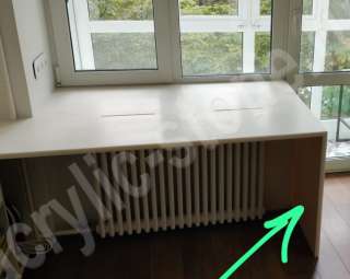 Фото Стол-подоконник из искусственного камня LG HI-MACS